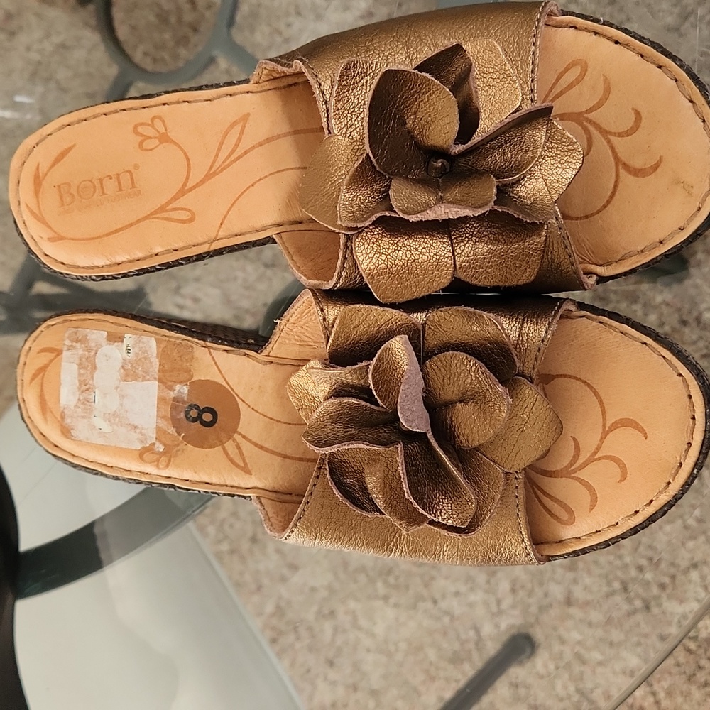 Born size 8  Azalea leather handcrafted  wedge. These sell for $99.99